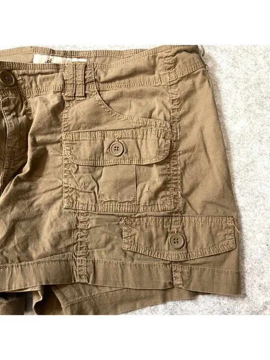 American Rag Cie Womens Khaki Cargo Shorts Size 15 With Pockets Made In India - Picture 4 of 5